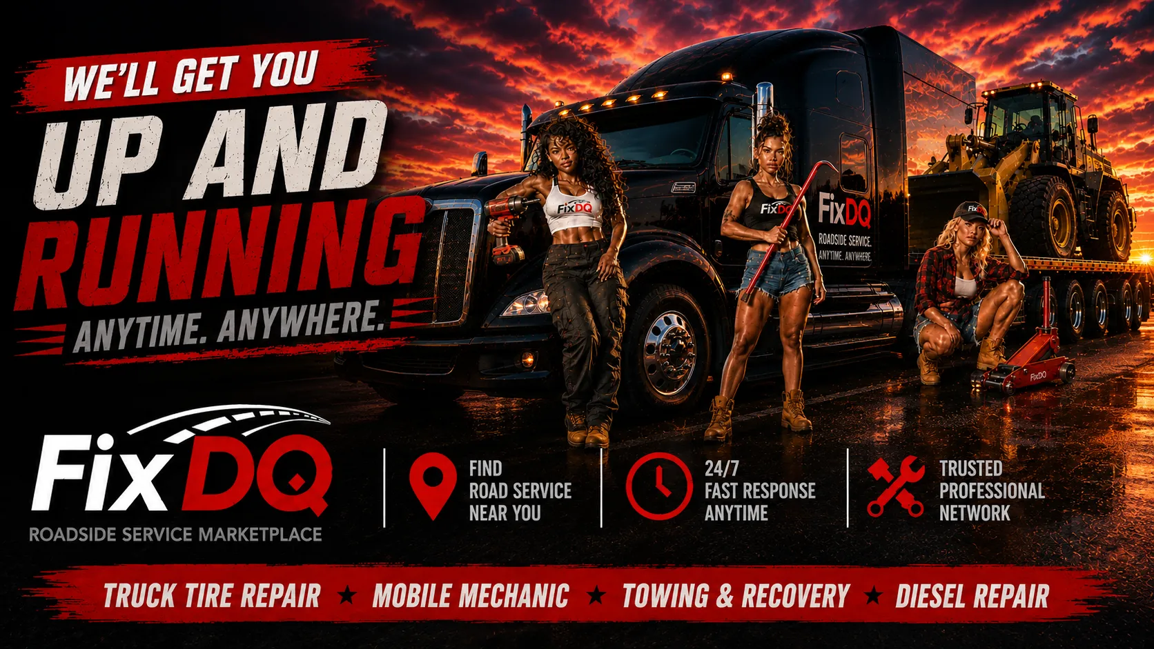 Commercial truck roadside service support